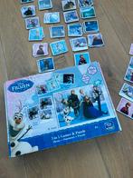 Frozen 3-in-1 Spelletjes: Memory, Domino, Puzzel, Ophalen of Verzenden, Zo goed als nieuw, Puzzelen