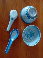 Origineel Chinees porselein rijstkom met lepel, Antiek en Kunst, Antiek | Porselein, Ophalen of Verzenden