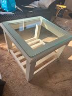 Maison Riviera Tafeltje met Glazen Blad, Gebruikt, Vierkant, Ophalen of Verzenden, Glas