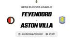 1 ticket Feyenoord - Aston Villa GELE ZIJDE!, Tickets en Kaartjes, Eén persoon