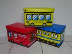 Speelgoed poefen (brandweer / schoolbus / trein), Overige typen, Gebruikt, Ophalen of Verzenden, Poef