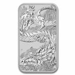 2023 Australia 1 oz Silver Dragon Rectangular Coin BU, Ophalen of Verzenden, Zilver