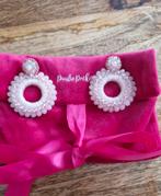 Paulie Pocket oorbellen zacht roze, Sieraden, Tassen en Uiterlijk, Ophalen of Verzenden, Zo goed als nieuw, Roze, Overige materialen