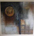 Mooi groot abstract schilderij, Ophalen, Zo goed als nieuw, Schilderij, 75 cm of meer