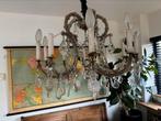 10 lamps/ arms kroonluchter, antiek, Ophalen, Gebruikt, Glas