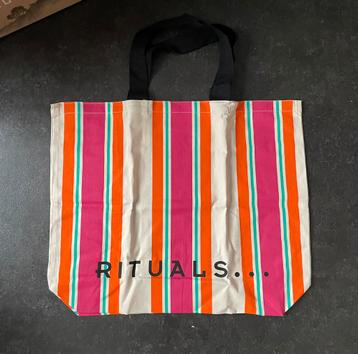 Nieuw rituals summer strandtas shopper bag strand tas roze beschikbaar voor biedingen