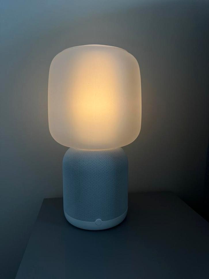 2x IKEA Symfonisk Lamp Wit (2e Gen), Huis en Inrichting, Lampen | Tafellampen, Zo goed als nieuw, Minder dan 50 cm, Kunststof