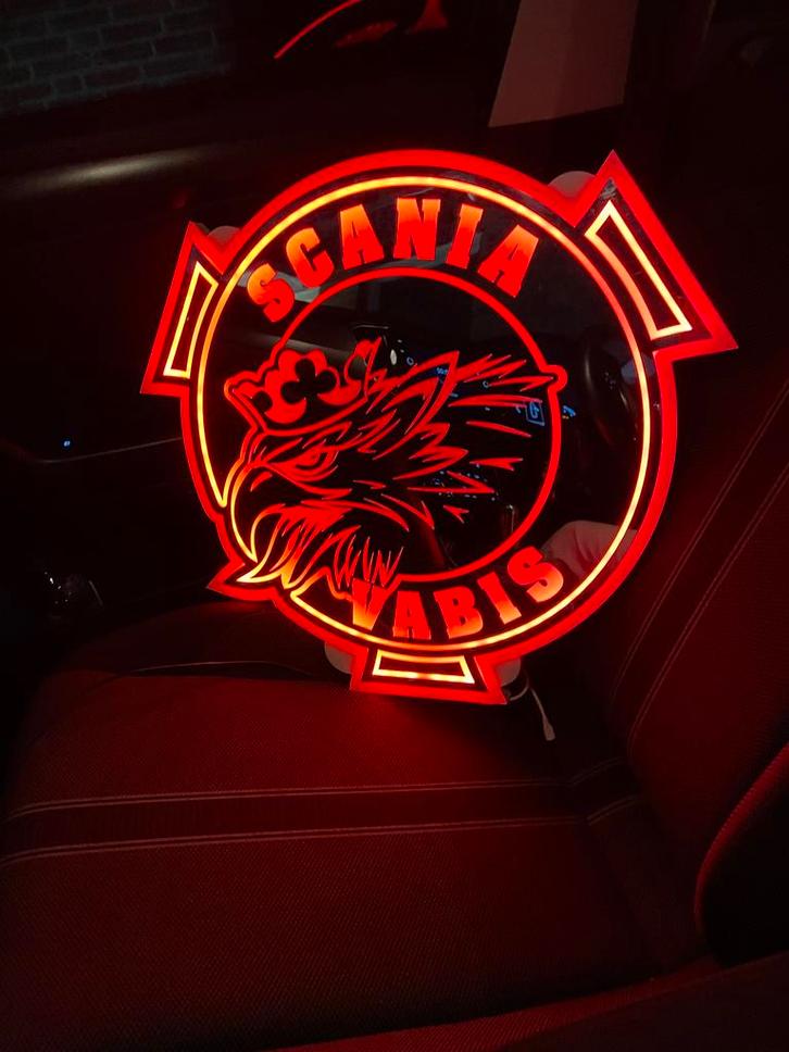 Scania LED Verlichting Vabis Logo, Auto diversen, Auto-accessoires, Zo goed als nieuw, Ophalen