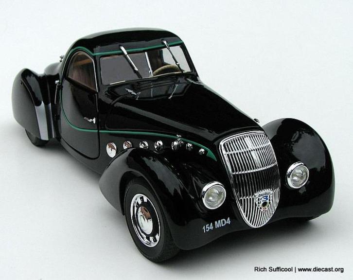 Peugeot 302 Darl’ Mat Le mans 1937 zwart (1:18, Norev), Hobby en Vrije tijd, Modelauto's | 1:18, Zo goed als nieuw, Auto, Norev