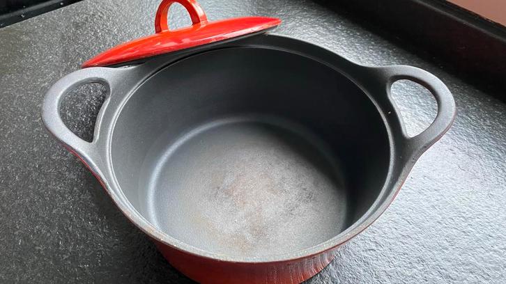 Mooie Hackman pan - 25 cm, Huis en Inrichting, Keuken | Potten en Pannen, Gebruikt, Kookpan of Snelkookpan, Gietijzer, Inductieplaat