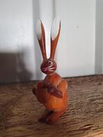 Houten konijn, Antiek en Kunst, Kunst | Beelden en Houtsnijwerken, Ophalen of Verzenden