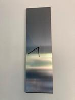 RVS wandklok groot, Huis en Inrichting, Woonaccessoires | Klokken, Ophalen, Zo goed als nieuw, Analoog, Wandklok