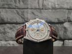 Breitling Chronomat 39mm, MOP dial, diamond bezel, 2 bandjes, Staal, Breitling, Polshorloge, Ophalen of Verzenden