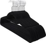Kledinghangers Anti-Slip - Velvet - Zwart - 25 stuks, Kleding | Dames, Kledinghangers, Verzenden, Nieuw, Kunststof, Volwassenen