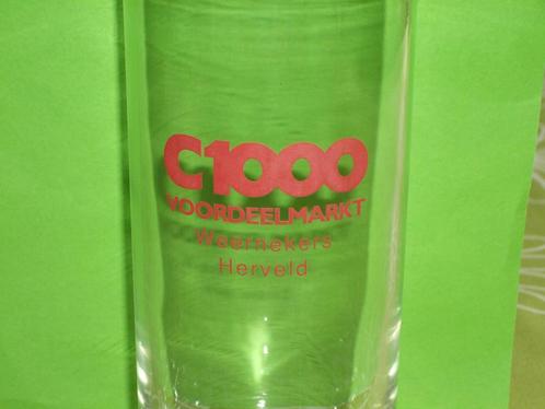 C1000 voordeelmarkt glas - Weernekers Herveld, Verzamelen, Overige Verzamelen, Zo goed als nieuw, Ophalen of Verzenden