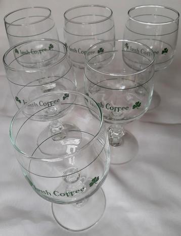 Irish coffee glazen Cristal D'arques set van 6 stuks koffie  beschikbaar voor biedingen