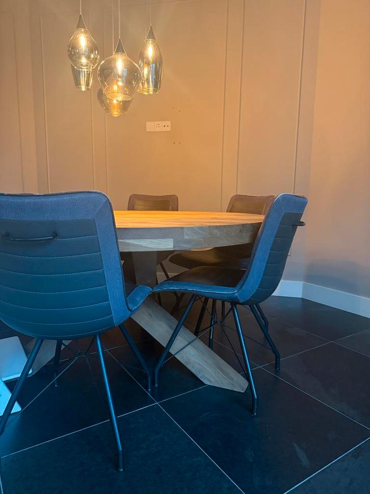 Gebruikte eetkamerstoelen, 6 stuks, grijs GRATIS, Huis en Inrichting, Stoelen, Gebruikt, Eén, Stof, Grijs, Ophalen