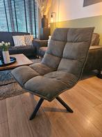 Stijlvolle groene relaxstoel, Huis en Inrichting, Fauteuils, Minder dan 75 cm, Ophalen of Verzenden, Zo goed als nieuw, Stof