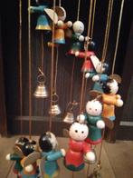 Vintage windhanger met houten engeltjes en belletjes, Verzenden