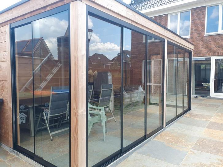 Glazen schuifwanden Glazen wand Glazenschuifwand, Doe-het-zelf en Verbouw, Glas en Ramen, Nieuw, Glasplaat, 160 cm of meer, 160 cm of meer