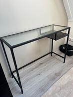 IKEA Kaptafel / Make-up tafel zwart met glasplaat, Ophalen, Gebruikt, Bureau