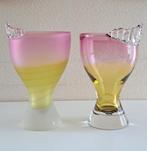 Lila/licht groen duo kristal vaas van Henryk Rysz, Huis en Inrichting, Woonaccessoires | Vazen, Nieuw, Ophalen of Verzenden, Glas