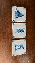 3 tichelaar-royal-tegels Delfts blauw vintage, Antiek en Kunst, Ophalen of Verzenden