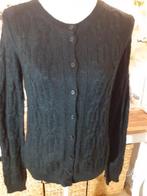 Nieuw, Zwart kabel-vestje Benetton, 38/M, wol/mohair, NIEUW., Ophalen of Verzenden, Nieuw, Maat 38/40 (M), Zwart