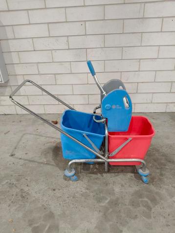 Professionele Dweilkar met Wringer - Dubbele Emmer beschikbaar voor biedingen