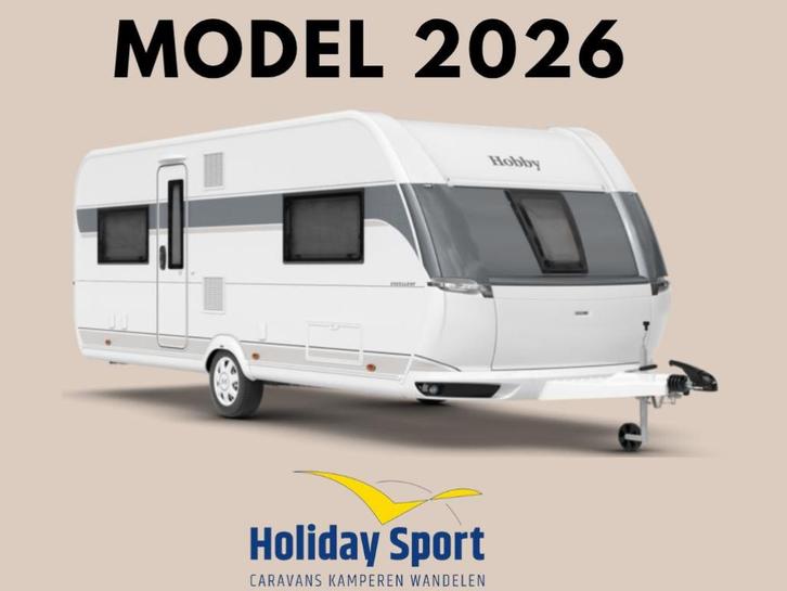 Hobby Excellent 560 CFE Model 2026, Caravans en Kamperen, Caravans, Bedrijf, tot en met 4, 1250 - 1500 kg, Rondzit, Hobby, Vast bed