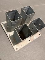 Balk poten verzinkt 4 stuks, Doe-het-zelf en Verbouw, IJzerwaren en Bevestigingsmiddelen, Ophalen of Verzenden, Zo goed als nieuw