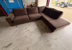 Bruine hoekbank, Ophalen, Zo goed als nieuw, Stof