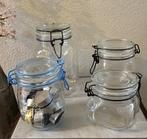 retro glazen weckpot merk Le Parfait div. maten, koekjesblik, Ophalen of Verzenden, Zo goed als nieuw, Glas, Pot, Bus of Blik