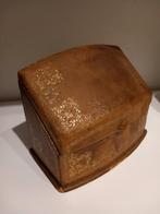 Antieke documenten doos verguld leder 19e eeuws, Antiek en Kunst, Ophalen of Verzenden