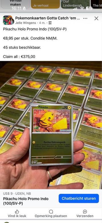 Pikachu Holo Promo Indo (100/SV-P) NM/M beschikbaar voor biedingen