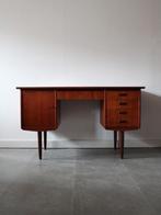 Vintage Deens bureau in teak, Ophalen, Onbekend, Zo goed als nieuw, Onbekend