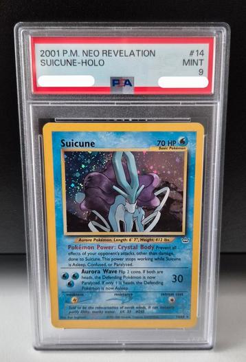 PSA 9 - Suicune Holo #14 (2001 Pokemon Neo Revelation) beschikbaar voor biedingen