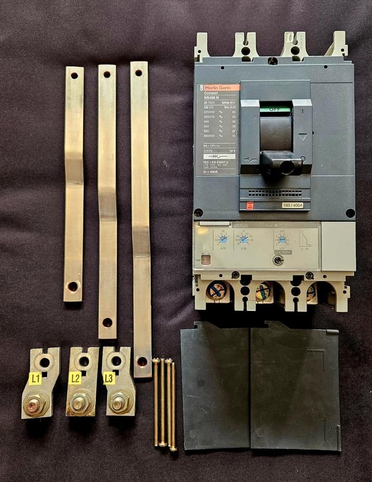 Merlin Gerin (Schneider) NS400N Compact vermogensschakelaar., Hobby en Vrije tijd, Elektronica-componenten, Zo goed als nieuw