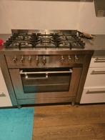 Solitaire RVS 5 pits gasfornuis met elektrische heteluchtove, 60 cm of meer, Grill, Ophalen of Verzenden, Zo goed als nieuw