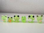 Kikkerfiguurtje met hengel en 6 kleine kikkers, Ophalen of Verzenden, Zo goed als nieuw