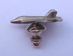 luchtvaart zilverkleurige metalen pin F-35 Ned Luchtmacht., Ophalen of Verzenden, Luchtmacht, Nederland, Miniatuur of Beeldje