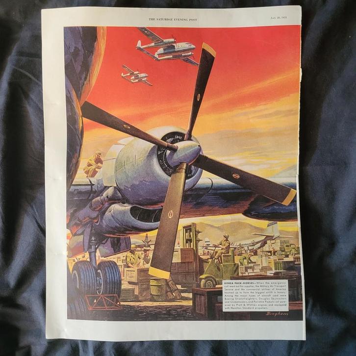 Amerikaanse poster Korea oorlog, Verzamelen, Posters, Gebruikt, Overige onderwerpen, A1 t/m A3, Rechthoekig Staand, Ophalen of Verzenden