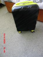 HANDBAGAGE KOFFER ZWART/GROEN, Ophalen, 50 tot 60 cm, Hard kunststof, Zo goed als nieuw