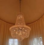 Kristal kroonluchter 100 cm in goud of zilver echt kristal, Ophalen of Verzenden, Nieuw, 75 cm of meer