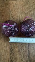 2 paarse kerstballen, Diversen, Ophalen of Verzenden