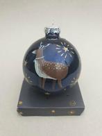 Kerst: speciale (glazen) KERSTBAL: met rendieren er op., Verzenden, Zo goed als nieuw