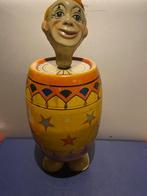 Clown in ton van J.Chein&Co USA ca '35, tin wind-up, Antiek en Kunst, Antiek | Speelgoed, Ophalen of Verzenden