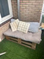 Loungeset voor op balkon, Tuin en Terras, Tuinsets en Loungesets, Ophalen of Verzenden, Gebruikt, Hout, 2 zitplaatsen