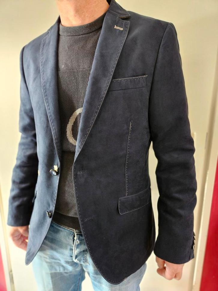 Drk blue Scotland Blue nieuw €59.95 vaste prijs, Suede Blue, Kleding | Heren, Kostuums en Colberts, Nieuw, Maat 48/50 (M), Blauw