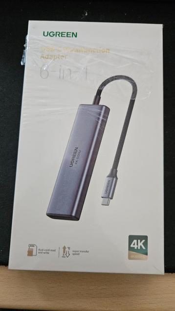 Ugreen USB-C 6 in 1 adapter dock 4k@60 beschikbaar voor biedingen